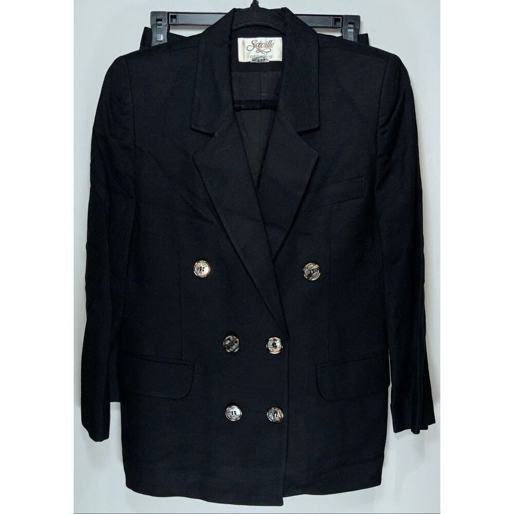 Saville vintage 90s black skirt suit size 8 petite